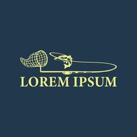 Creative and minimalist fishing logo with text space for your slogan or tagline vector