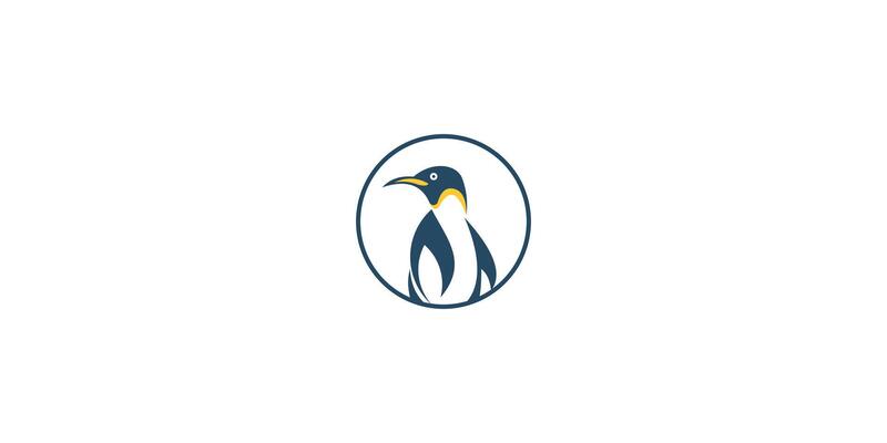 Creative penguin logo design with unique concept , premium