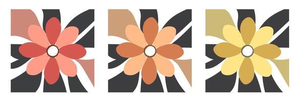 Seamless geometric patterns colorful flower illustrator template vector