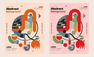 Modern abstract covers set, minimal covers design. Colorful geometric background,illustration vector