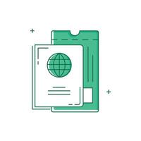 Passport, Travel Document, Identity, Immigration, International Travel, Passport Stamp, Visa, Border Control, Identity Verification icon Design vector