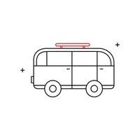 Public Transport, City Bus, Bus Travel, Bus Service, Public Transportation Bus Icon Design vector