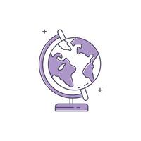 Globe World, Earth, Global, International, Geography, Globe Icon, Planet, Continents, Atlas, Globalization Icon Design vector
