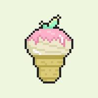 ice cream pixel art for dynamic digital projects and designs. vector