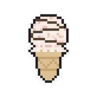 ice cream pixel art for dynamic digital projects and designs. vector