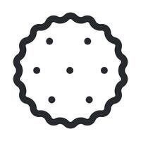 Illustration of sign cookies with chokolate. Icon element vector