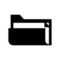Folder icon or logo illustration outline black style vector