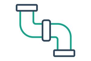 Water pipe icon. icon related to water distribution. line icon style. distribution elements illustration vector