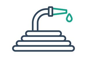 hose icon. icon related to irrigation. line icon style. Irrigation elements illustration vector