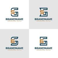 Elegant Letters GS and SG Monogram Logo, suitable for business with SG or GS initials vector
