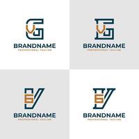 Elegant Letters GV and VG Monogram Logo, suitable for business with VG or GV initials vector