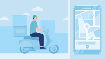 Delivery service flat design animation video