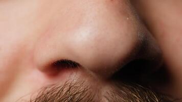 Nose Sniffs The Smells Of A Fragrant Perfume video