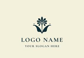 logo lily flower modern and minimalist style. Editable file vector