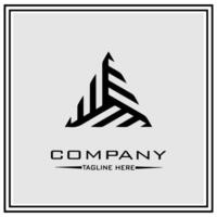 abstract logo design, black and white geometric technology icon vector