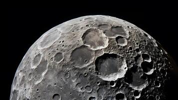 Full Moon in the space. Neural network photo