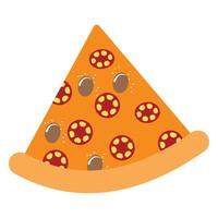 pizza slice isolated on white background vector