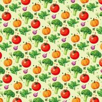 Fruits pattern colorful in realistic design vector