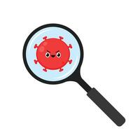 Bacteria character . free space for text. Virus character design. vector