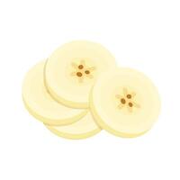 Banana slices isolated on a white background. Banana icon . vector