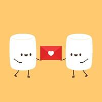 Marshmallow cartoon. marshmallow character design. Marshmallow . vector