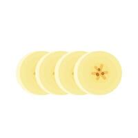 Banana slices isolated on a white background. Banana icon . vector