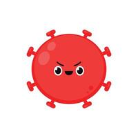 Bacteria character . free space for text. Virus character design. vector
