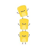 Corn kernel character design. Corn on white background. Corn kernel . vector