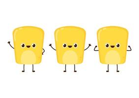 Corn kernel character design. Corn on white background. Corn kernel . vector