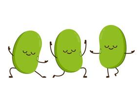 Mung Bean . Mung Bean character design. vector