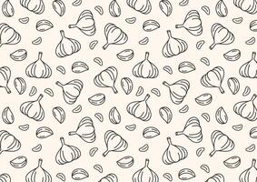 Garlic pattern wallpaper. Garlic . wallpaper. Garlic symbol . vector