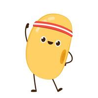 Soybean . Soybean character design. vector