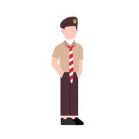 Flat Character Of Pramuka Indonesia vector