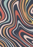 retro coloured abstract distorted line background design vector