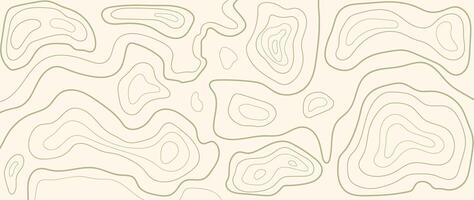 Abstract line art background . Mountain topographic map background with green lines on light background. Wallpaper design for wall arts, fabric , packaging , web, banner, interior. vector