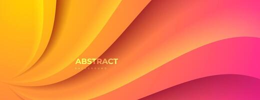 yellow pink gradient abstract background with wave texture vector