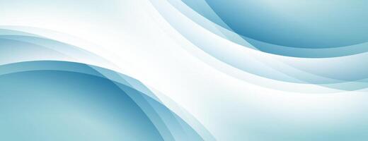 white and blue abstract background with wave and circles vector