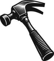Hammer, isolated on white background. silhouette of hammer and other tools. vector