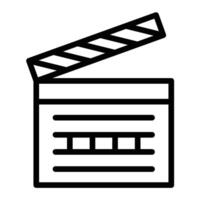 Clapperboard Line Icon Design vector