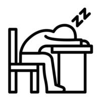 Lazy Line Icon Design vector