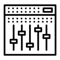 Audio Mixing Line Icon Design vector