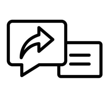 Forward Message Line icon design vector