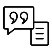 Quotation Line icon design vector
