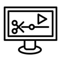 Motion Graphics Line Icon Design vector