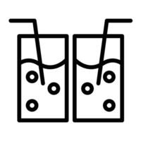 Drinks Line Icon Design vector
