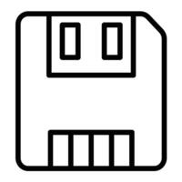 Save Line Icon Design vector