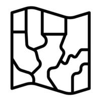 Map Line Icon Design vector