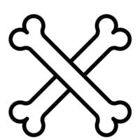 Bones Line Icon Design vector