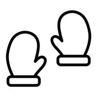 Mitten Line Icon Design vector