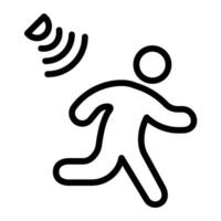 Motion Sensor Line Icon Design vector